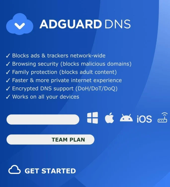 AdGuard DNS Team 200 Device 1-Year Subscription Download