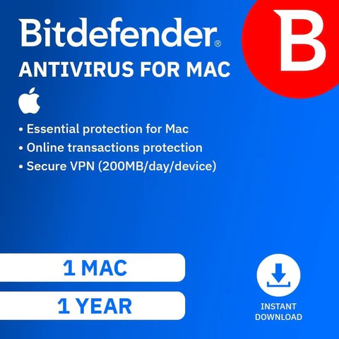 Bitdefender Anti-Virus for Mac 1 Device 1-Year Subscription Download