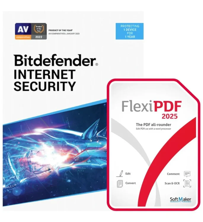 Bitdefender Internet Security Plus 1-Year 1-Device with FlexiPDF Bundle Subscription Download