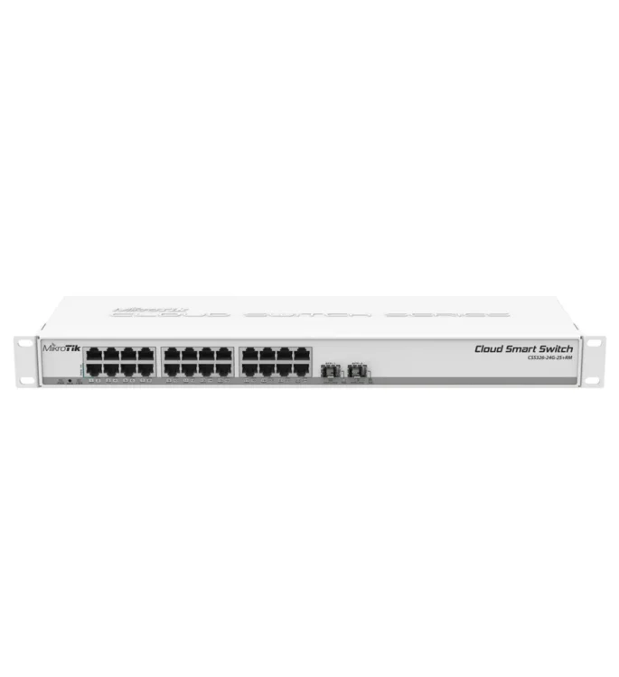 MikroTik 24-port GbE Managed Cloud Smart Switch with 2x SFP+ ports CSS326-24G-2S+RM