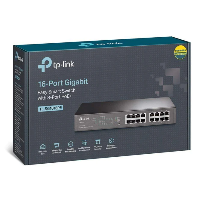 TP-Link TL-SG1016PE 16-port GbE Easy Smart Managed Switch with 8x PoE+ Ports