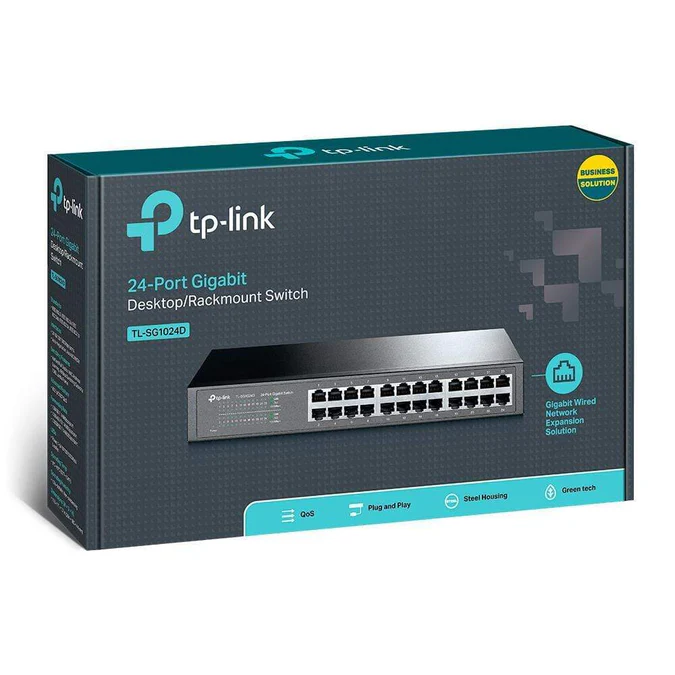 TP-Link TL-SG1024D 24-port GbE Unmanaged Desktop/Rackmount Network Switch