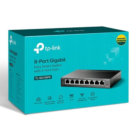 TP-Link TL-SG108PE 8-port Gigabit Easy Smart Switch with 4-port PoE+