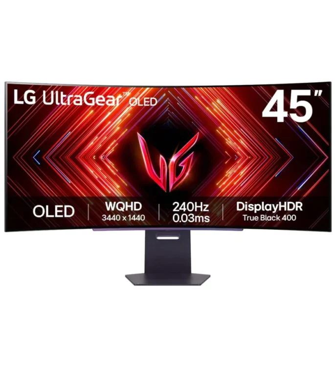 LG UltraGear 45GS95QE 44.5-inch 3440 x 1440p UWQHD 21:9 240Hz 0.03ms OLED Curved Gaming Monitor