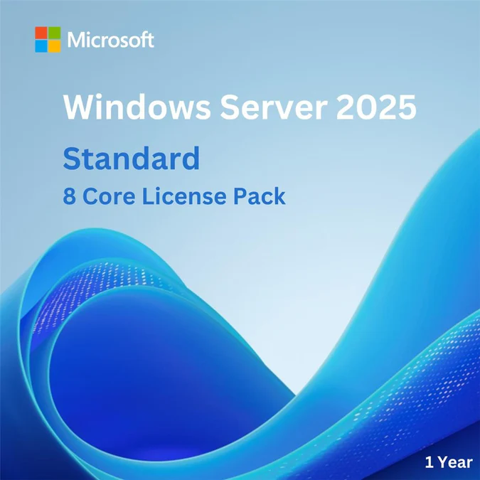 Windows Server 2025 Standard - 8 Core License Pack - 1 Year