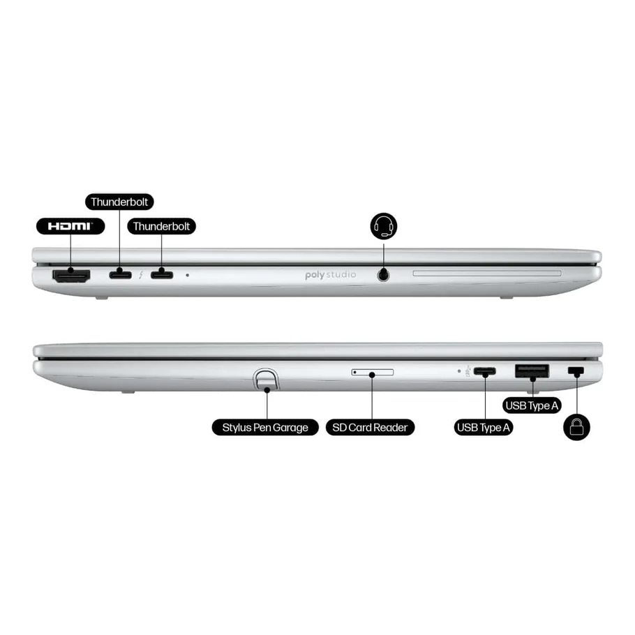 HP EliteBook 8 Flip G1i 13.3-inch WUXGA AI 2-in-1 Laptop - Intel Core Ultra 5 225U 512GB SSD 16GB RAM Win 11 Pro - Image 5