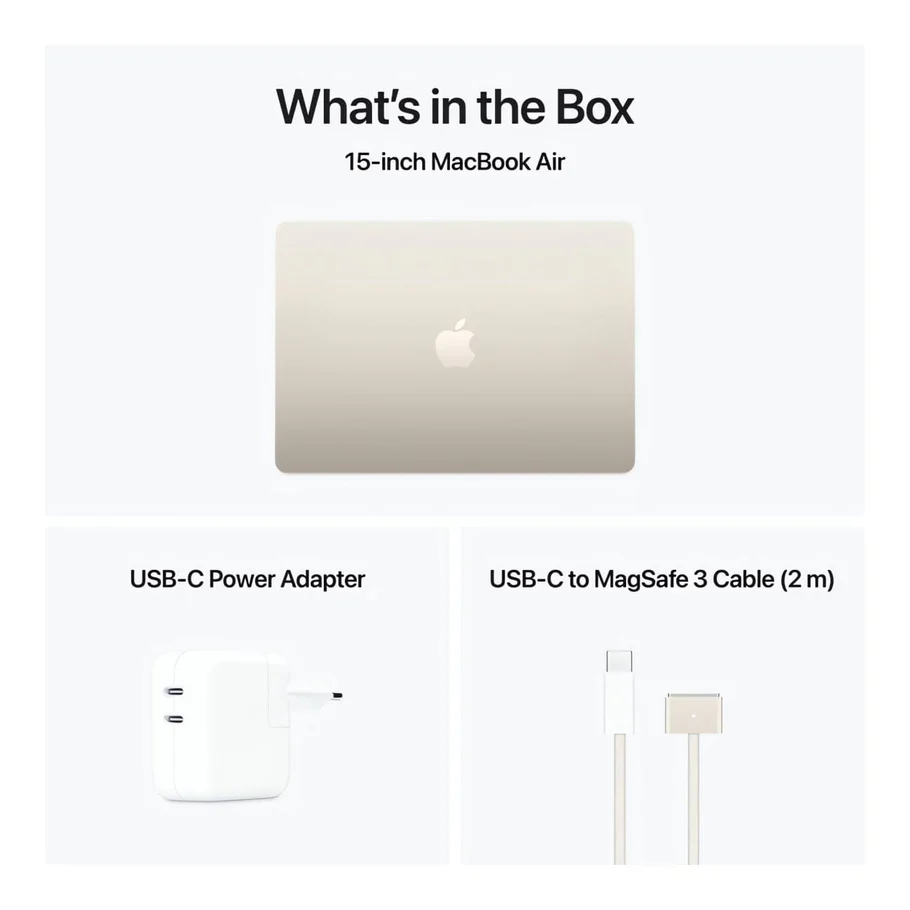 Apple MacBook Air 15.3-inch Retina Laptop - Apple M4 512GB SSD 24GB RAM macOS Starlight - Image 7